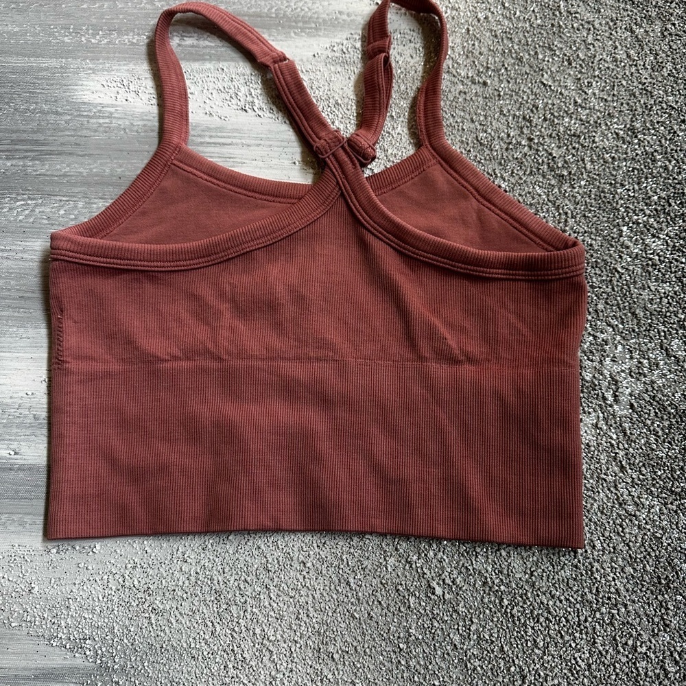 Bebe Sport Rust Ribbed Tank - Picture 3 of 9